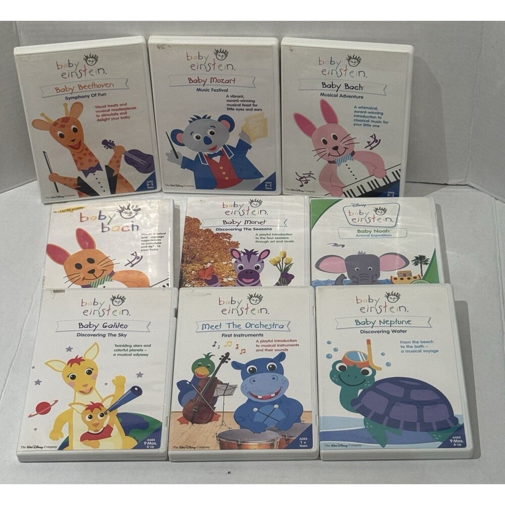 9 Baby Einstein - Mix Lot DVDs -Beethoven , Bach Mozart Collection Baby’s Firsts